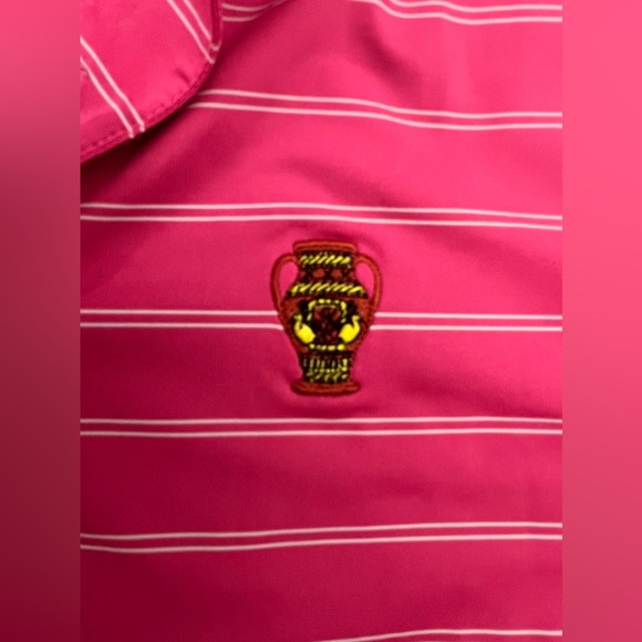 FootJoy FJ Polo Shirt Pink Naples National GC Striped Golf Men’s Large - EUC! - Picture 5 of 8